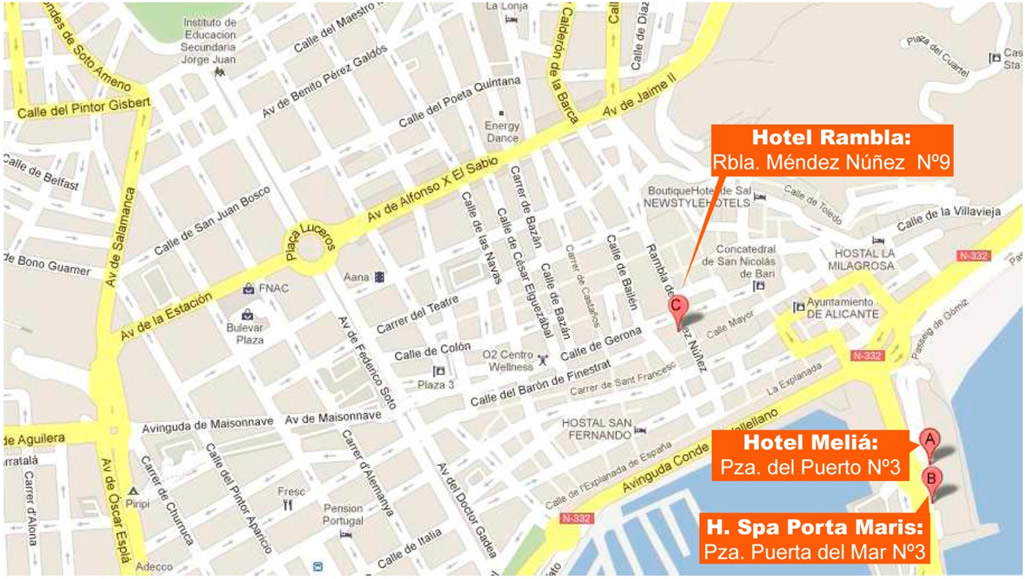 Mapa Hoteles